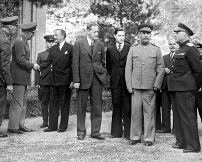 Stalin and Voroshilov at the Tehran Conference 1943.