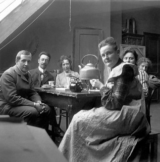 Wassily Kandinsky and Wilhelm Huesgen with the art group "Phalanx", 1902.
