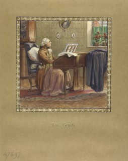 Joseph Haydn at the grand piano, 1917. Artist: Nowak, Otto Robert (1874-1945)