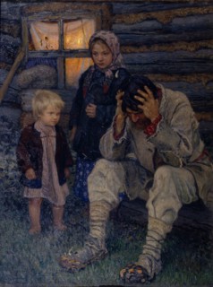 Mourning, 1909. Artist: Bogdanov-Belsky, Nikolai Petrovich (1868-1945)