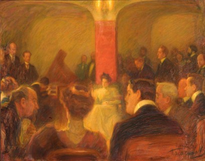 Concert of Wanda Landowska, 1907. Artist: Pasternak, Leonid Osipovich (1862-1945)