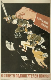 Popular Front. The instigators of World War must be held accountable, 1936. Artist: Deni (Denisov), Viktor Nikolaevich (1893-1946)