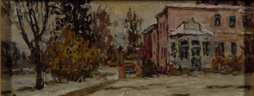 Muranovo. Fyodor Tyutchev's House, 1920. Artist: Petrovichev, Pyotr Ivanovich (1874-1947)