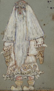 Ded Moroz. Costume design for the theatre play Snow Maiden by A. Ostrovsky, 1912. Artist: Roerich, Nicholas (1874-1947)