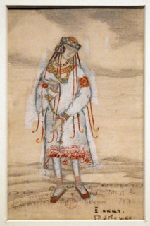 Costume design for the ballet The Rite of Spring (Le Sacre du Printemps) by I. Stravinsky, 1912. Artist: Roerich, Nicholas (1874-1947)