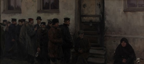 Before a Tavern. Artist: Vladimirov, Ivan Alexeyevich (1869-1947)