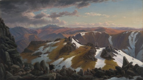North-east View from the Northern Top of Mount Kosciusko, 1863. Artist: Guerard, Eugene von (1811-1901)