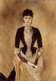 Portrait of Isabella Reisser, 1885. Artist: Romako, Anton (1832-1889)
