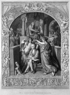 The glorification of Wolfgang Amadeus Mozart, c. 1858. Artist: Führich, Joseph, Ritter von (1800-1876)