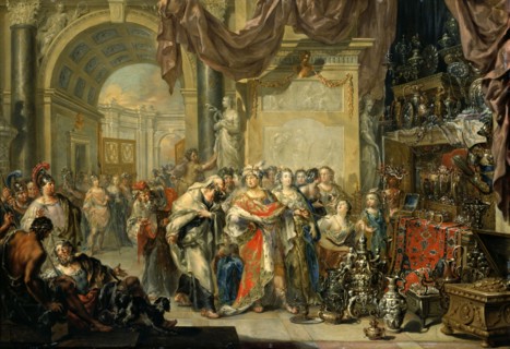 Croesus and Solon. Artist: Platzer, Johann Georg (1704-1761)