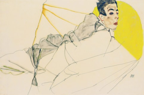 Reclining Boy (Erich Lederer), 1913. Artist: Schiele, Egon (1890?1918)