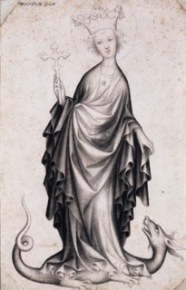 Saint Margaret, c.1410. Artist: Bohemian Master (active 1410-1420)