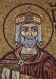 King David (Detail of Interior Mosaics in the St. Mark's Basilica), 12th century. Artist: Byzantine Master