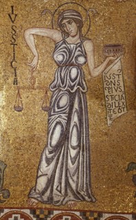 Justice (Detail of Interior Mosaics in the St. Mark's Basilica), 12th century. Artist: Byzantine Master