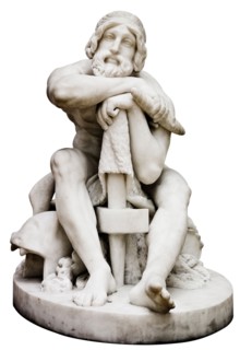 Thor Resting with his Hammer, c. 1828. Artist: Freund, Hermann Ernst (1786-1840)