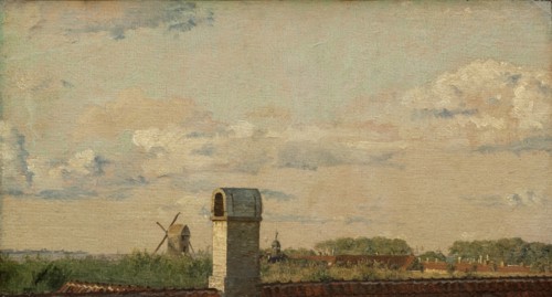 View from a Window in Toldbodvej Looking Towards the Citadel in Copenhagen, c.1833. Artist: Købke, Christen Schiellerup (1810-1848)