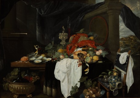 Pronk Still Life with Fruit, Oyters, and Lobsters, c. 1640. Artist: Benedetti, Andries (active Mid of 17th cen.)
