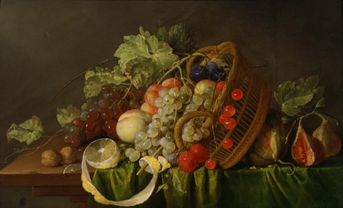 Still Life with a Basket of Fruit, ca 1654. Artist: Heem, Cornelis, de (1631-1695)