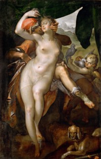 Venus and Adonis, ca 1595-1597. Artist: Spranger, Bartholomeus (1546-1611)