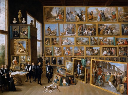Archduke Leopold Wilhelm in his Gallery in Brussels, ca 1651. Artist: Teniers, David, the Younger (1610-1690)