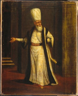 A Janissary Aga, 1737. Artist: Vanmour (Van Mour), Jean-Baptiste (1671-1737)