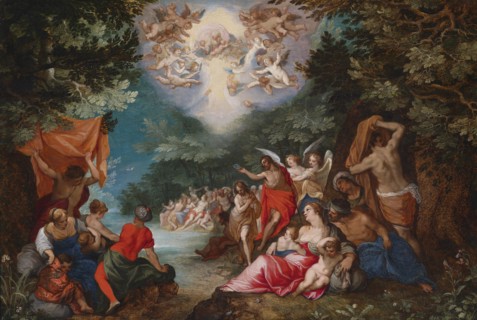 The Baptism of Christ. Artist: Brueghel, Jan, the Elder (1568-1625)