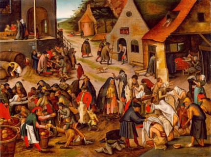 The Seven Works of Mercy, Between 1616 and 1638. Artist: Brueghel, Pieter, the Younger (1564-1638)