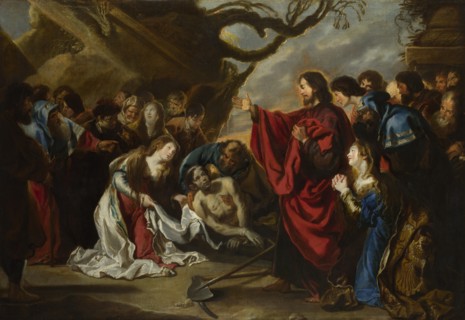 The Raising of Lazarus. Artist: Vos, Simon de (1603-1676)