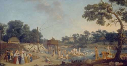 View of the Serebryanichesky Bath Houses in Moscow, 1796. Artist: Barthe, Gérard, de la (active 1787-1810)