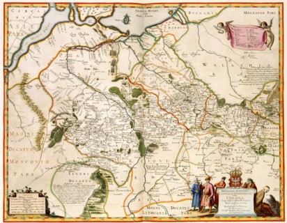 General Depiction of the Empty Plains (in Common Parlance, Ukraine) Together with its Neighboring Provinces, 1648. Artist: Beauplan, Guillaume le Vasseur de (1595-1685)