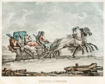 Kibitka, 1810s. Artist: Damam-Demartrait, Michel François (1763-1827)