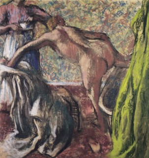 Breakfast After the Bath (Le Petit Déjeuner après le bain), ca 1896. Artist: Degas, Edgar (1834-1917)