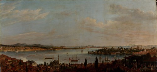 Panoramic View of Istanbul, Second Half of the 18th cen.. Artist: Favray, Antoine de (1706-1791)