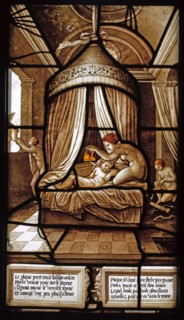 The Story of Psyche (Stained glass window), 1441-1444. Artist: French master