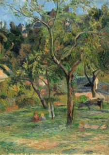 An Orchard under the Church of Bihorel, 1884. Artist: Gauguin, Paul Eugéne Henri (1848-1903)