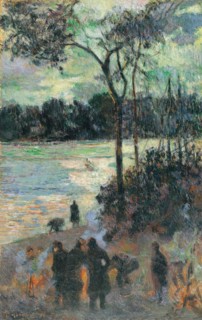 The Fire at the River Bank, 1886. Artist: Gauguin, Paul Eugéne Henri (1848-1903)
