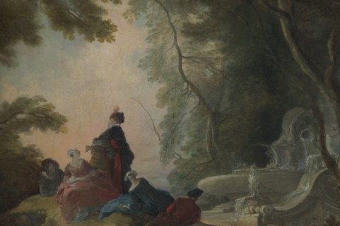 Gallant Party by a Fountain. Artist: Lajoue, Jacques, de (1686-1761)