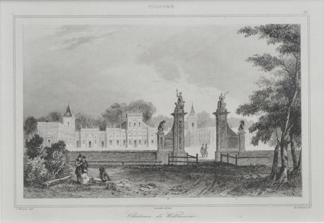 View of the Wilanów Palace, 1840. Artist: Lemaître, Augustin François (1792-1870)