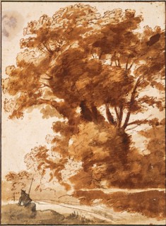 Group of Trees and Resting Sheperd, 1630s. Artist: Lorrain, Claude (1600-1682)