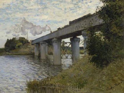 The Railroad bridge in Argenteuil, 1873-1874. Artist: Monet, Claude (1840-1926)