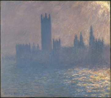 Monet, Le Parlement, effet de soleil
