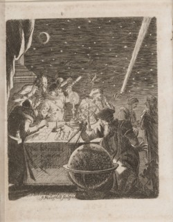 Observing the Heavens in the Age of Galileo (From: Von Bedeutung der Cometen), 1681. Artist: Petit, Pierre (1598-1677)