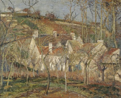 Red roofs, corner of a village, winter, 1877. Artist: Pissarro, Camille (1830-1903)