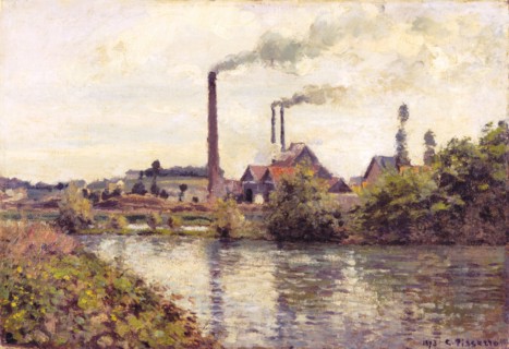The Factory at Pontoise, 1873. Artist: Pissarro, Camille (1830-1903)