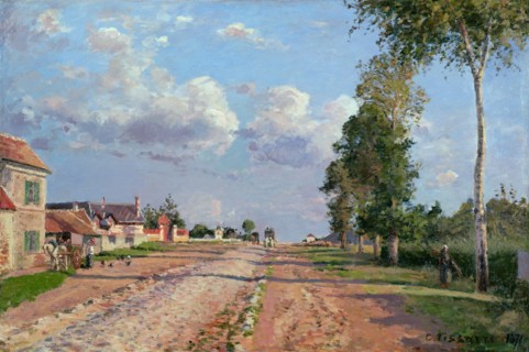 Route de Versailles, Rocquencourt, 1871. Artist: Pissarro, Camille (1830-1903)