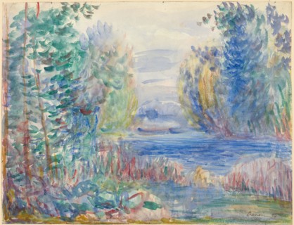 River Landscape, 1890. Artist: Renoir, Pierre Auguste (1841-1919)