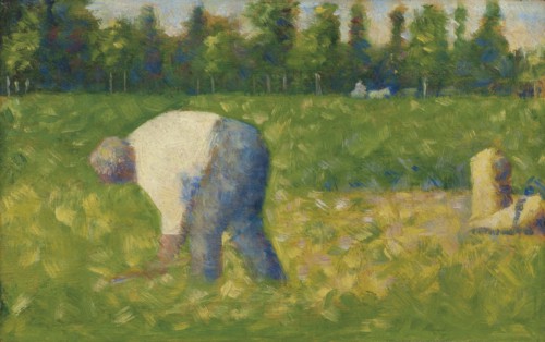 Paysan travaillant, 1883. Artist: Seurat, George Pierre (1859-1891)