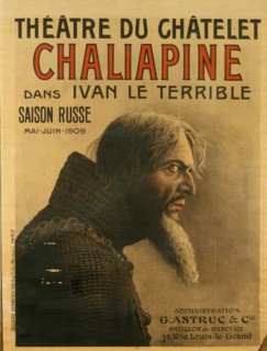 Poster for the Saison Russe at the Théâtre du Châtelet, 1909. Artist: Verneau, Eugene (active Early 20th-century)