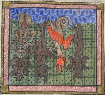 Apocalypse, Detail: Demons falling from heaven, ca 1370-1375. Artist: Anonymous