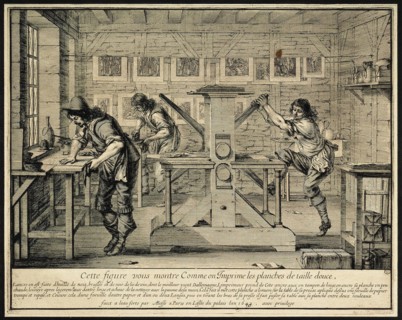 Workshop of an Engraver, 1642. Artist: Bosse, Abraham (1602-1676)